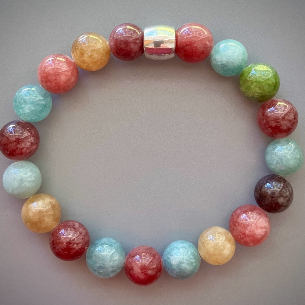 Mixed Turmaline Handcrafted Bead Bracelet